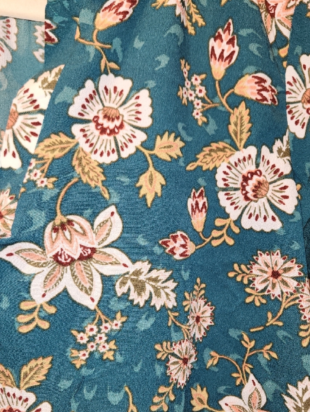 Maurices Teal Floral Short Sleeve Top NWT - Picture 3 of 8